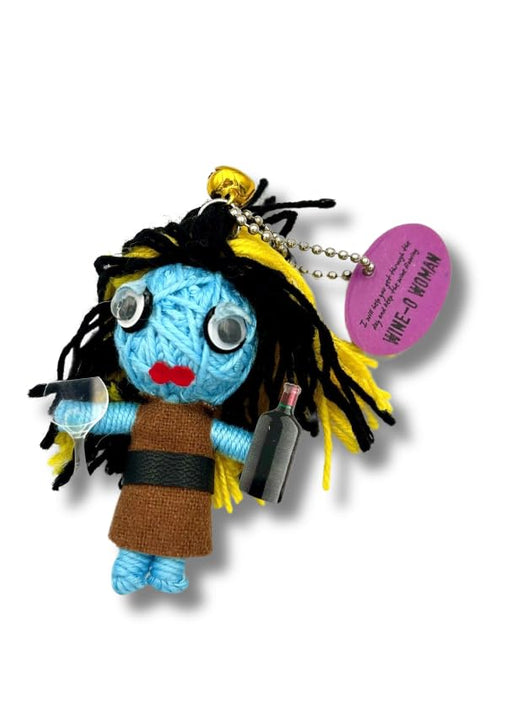 Watchover Voodoo 3-Inch Wine-O Woman Keychain - Handcrafted Gift to Bring Good Luck and Positivity Everywhere You Go