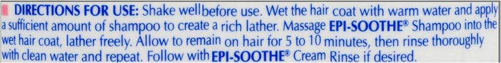 Virbac Epi-Soothe Pet Shampoo For Dogs, Cats & Horses (16 oz) - For Dry or Sensitive Skin 16 Oz