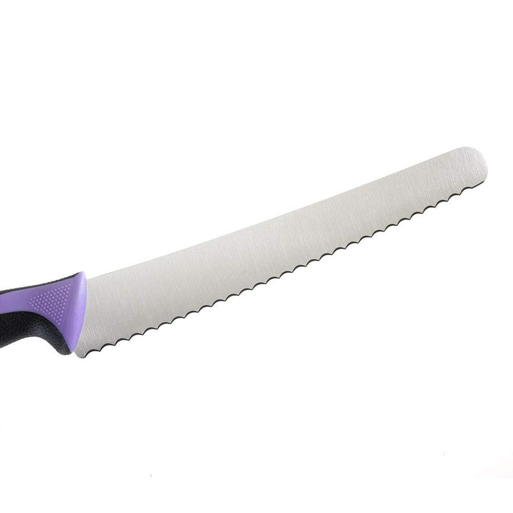 Mercer Culinary Purple Millennia Colors Handle, 10" Bread Knife (Wavy Edge Wide) Wide Wavy Edge Bread Knife 10" Bread Knife (Wavy Edge Wide)