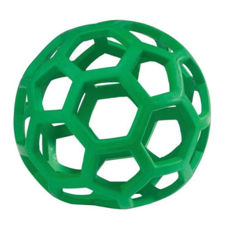 JW Pet Hol-ee Roller Dog Toy Puzzle Ball, Natural Rubber, Extra Large (7.5 Inch Diameter), Colors May Vary X-Large