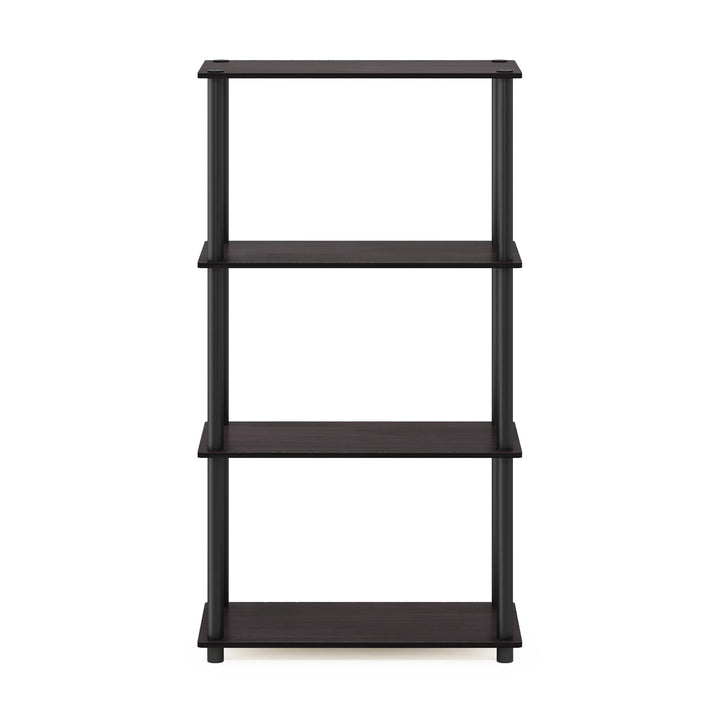 Furinno Turn-N-Tube 5-Tier Multipurpose Shelf / Display Rack / Storage Shelf / Bookshelf, Classic Tubes, Sonoma Oak/White 5-Tier Classic Tube