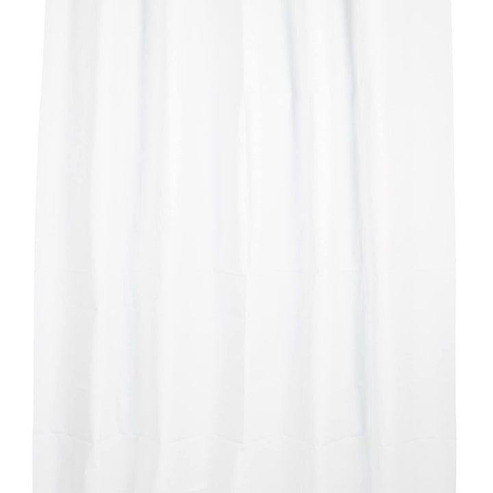 Basics Water Resistant 8-Gauge PEVA Shower Curtain Liner with Metal Grommets and Plastic Hooks, 78"L x 72"W, White 72" x 78"