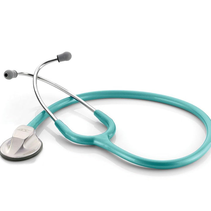 ADC Adscope Model 615 Platinum Sculpted Clinician Stethoscope with Tunable AFD Technology, Metallic Caribbean