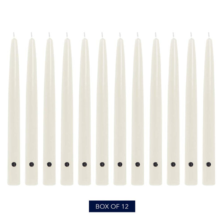 Colonial Candle Unscented Taper Candle, Handipt Collection, Limoncello, 12 in, Pack of 12 - Up to 10 Hours Burn