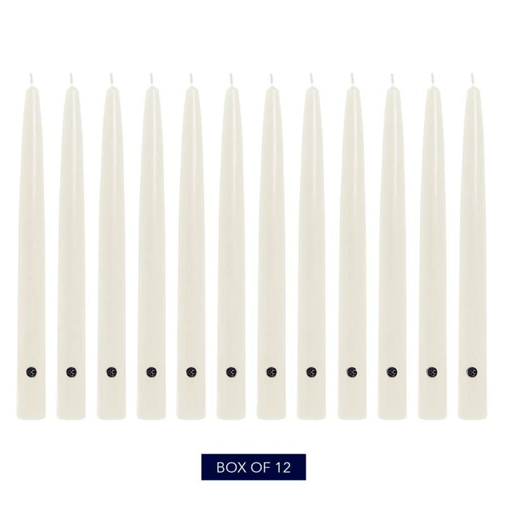 Colonial Candle Unscented Taper Candle, Handipt Collection, Limoncello, 12 in, Pack of 12 - Up to 10 Hours Burn