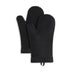 KitchenAid Ribbed Soft Silicone Oven Mitt Set, 7"x13", Onyx Black 2 Count