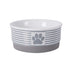 Bone Dry Paw & Patch Ceramic Pet Collection, Small Bowl, 4.25x2", Gray