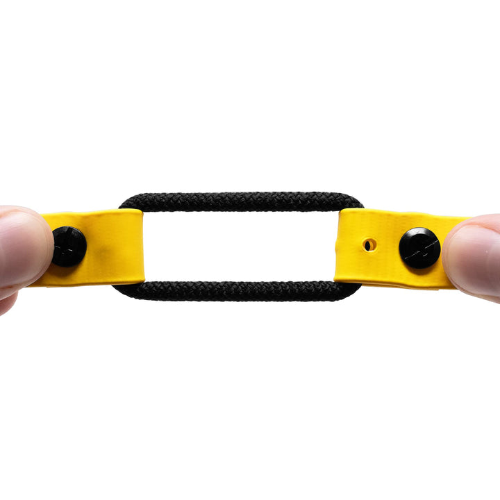 Educator Quick Snap Bungee Dog Collar, Biothane, Waterproof, Odorproof, Easy Connect and Disconnect Clasp and D Ring with Comfort Bungee Loop, Adjustable for Custom Fit, 1-Inch, Yellow 1" Wide Fits 800 and 1200 Series