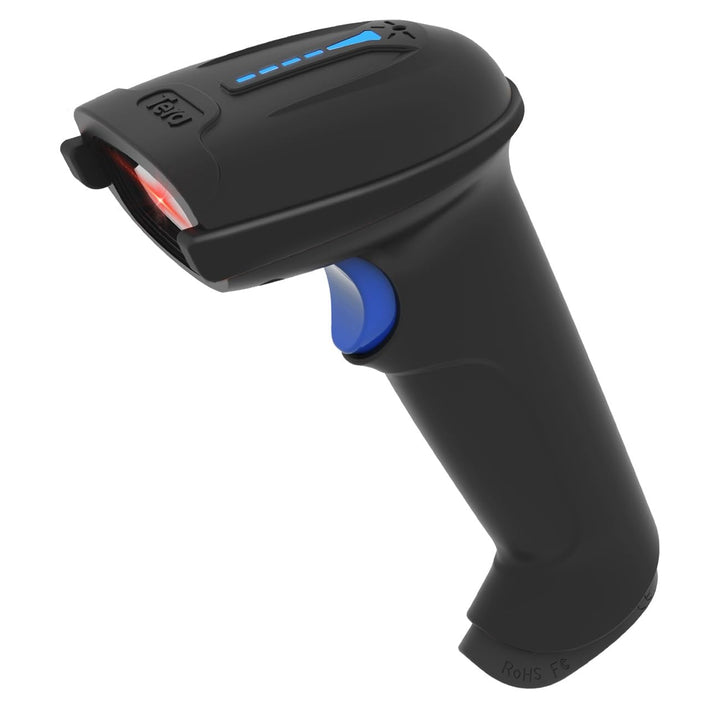 Tera Pro 1D Wireless Barcode Scanner 3 in 1 Bluetooth & 2.4G Wireless & USB Wired CCD Cordless 2500 Pixel Bar Code Reader with Battery Level Indicator for Windows Mac Android iOS Model T5100C Blue 2500C CCD