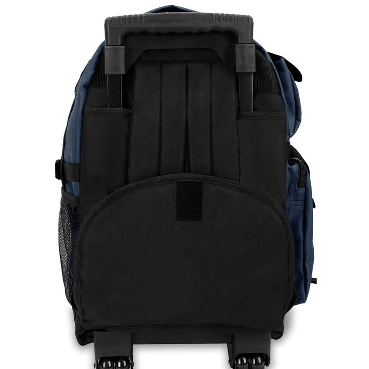 Everest Deluxe Wheeled Backpack, Navy/Gray/Black, One Size