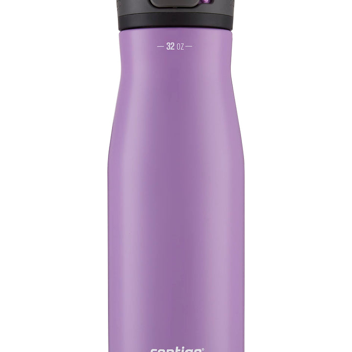 Contigo Jackson Chill 2.0 Vacuum-Insulated Stainless Steel Water Bottle, Secure Lid Technology for Leak-Proof Travel, Keeps Drinks Cold for 12 Hours, 32oz Orchid