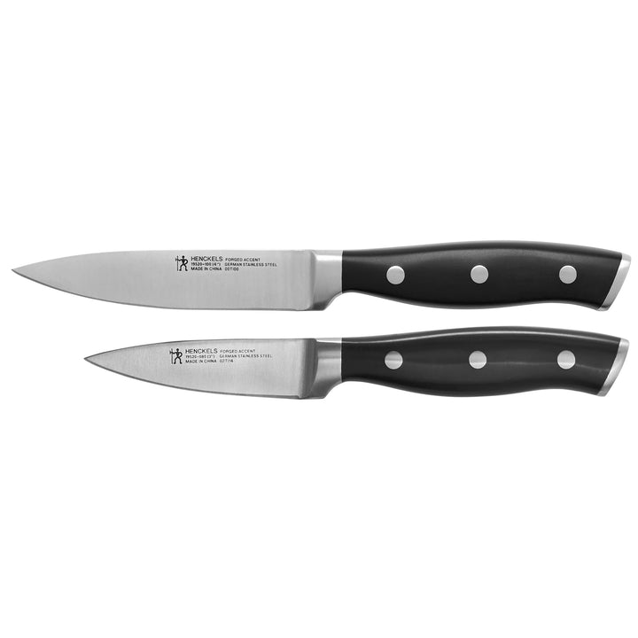 HENCKELS Forged Accent Razor-Sharp 2-pc Paring Knife Set, German Engineered Informed by 100+ Years of Mastery,Black 2 Pc Set New Version