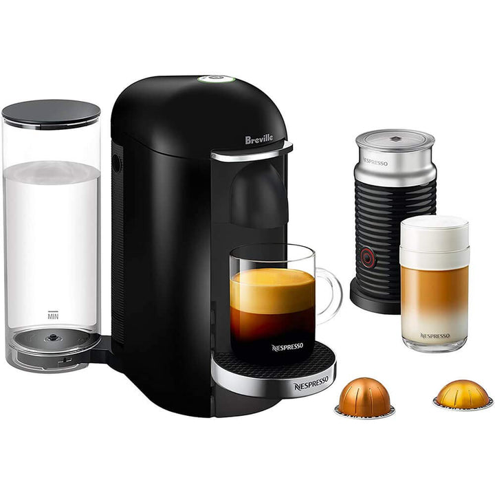 Nespresso Vertuo Plus Deluxe Coffee and Espresso Maker by Breville, Black Machine