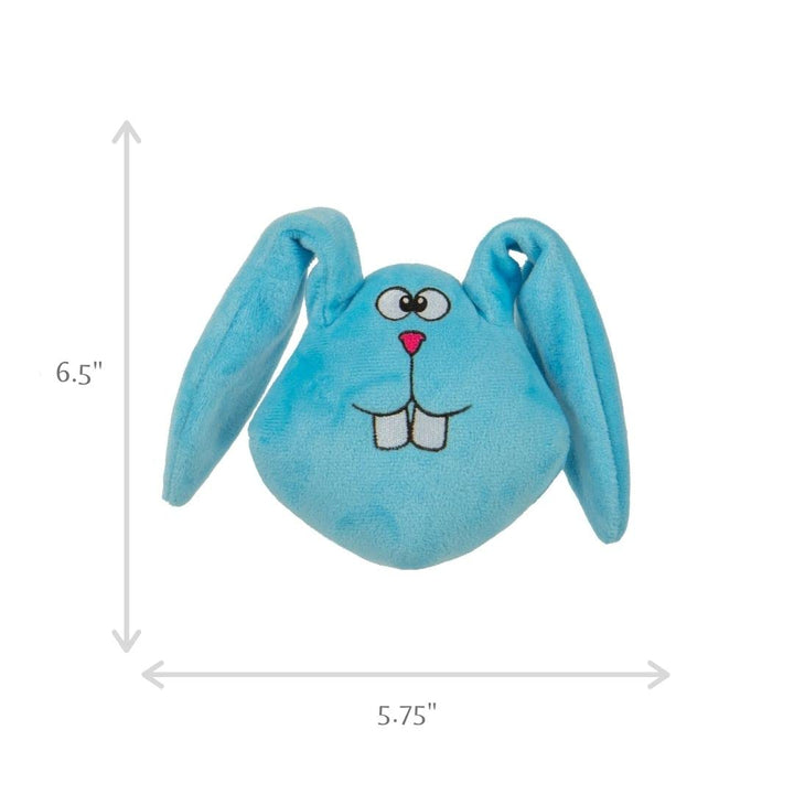 goDog Action Plush Blue Bunny Animated Squeaky Dog Toy, Chew Guard Technology - Blue, One Size Bunny (Blue)