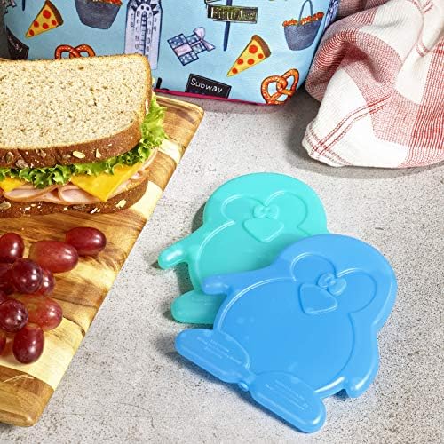 Fit & Fresh Cool Coolers Kids Lunch Box Ice Packs, Slim Ice Packs for Lunch Bags, Lunch Ice Packs Reusable-Multicolored 8 Pack Penguin Penguin, 8 PK