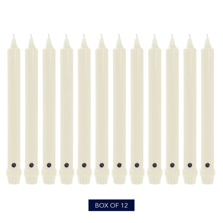 Colonial Candle Unscented Taper Candle, Handipt Collection, Limoncello, 12 in, Pack of 12 - Up to 10 Hours Burn