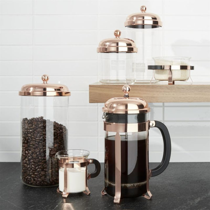 Bodum Chambord French Press Coffee Maker, Glass, 34 Ounce, 1 Liter, Copper