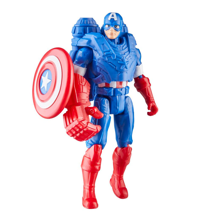 Marvel Epic Hero Series Battle Gear Captain America Action Figure, 4-Inch, Avengers Super Hero Toys for Kids Ages 4 and Up Captain America (Battle Gear)