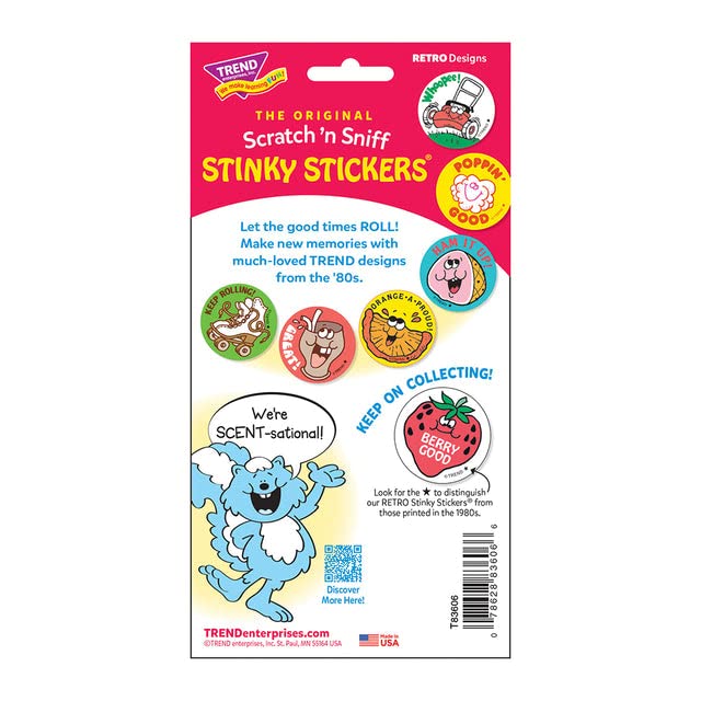 Ex-Squeeze Me!/Lemon Juice Scent Retro Stinky Stickers by Trend; 24/Pack - Authentic 1980s Designs!