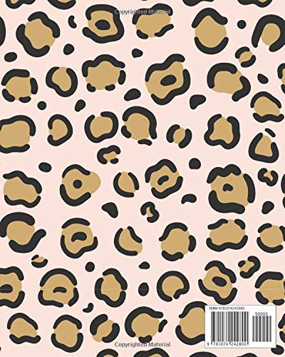 2019-2020 Weekly and Monthly Planner: Daily Agenda Calendar Schedule Organizer | Pink Gold Tan Leopard Cheetah Print | 18 Month Academic Planner July 2019 through December 2020