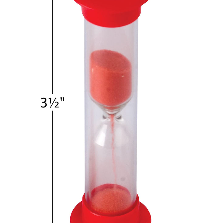 Teacher Created Resources 1 Minute Sand Timer - Small (20646), Red, Pack of 4