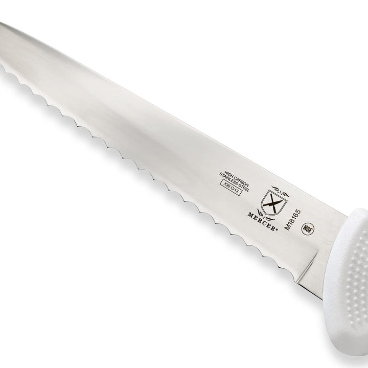 Mercer Culinary Ultimate White 5" Wavy Edge Utility Knife 5" Utility Knife (Wavy Edge)