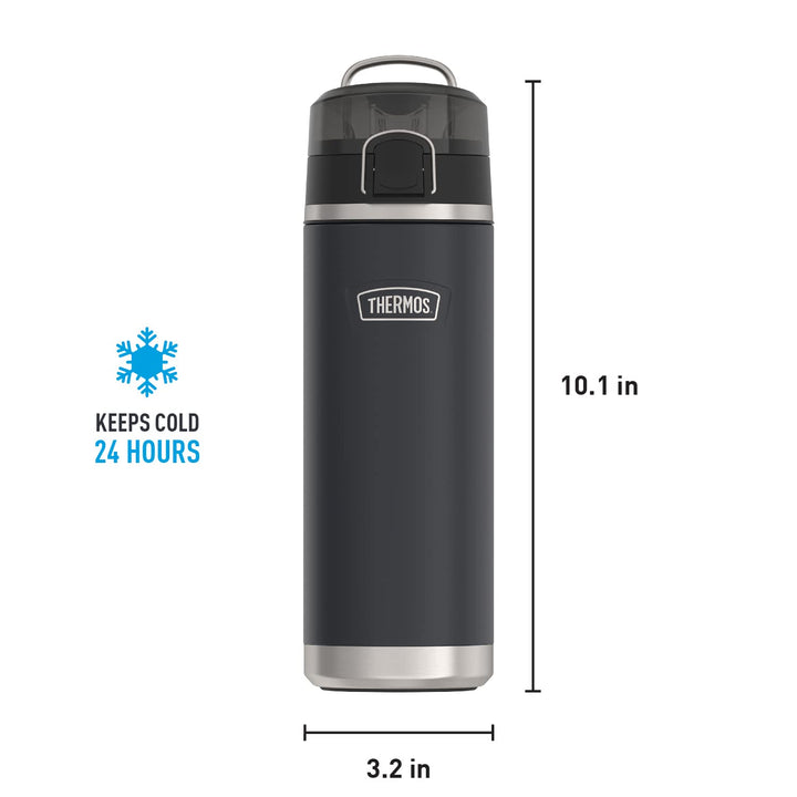 ICON SERIES BY THERMOS Stainless Steel Water Bottle with Spout 24 Ounce, Granite