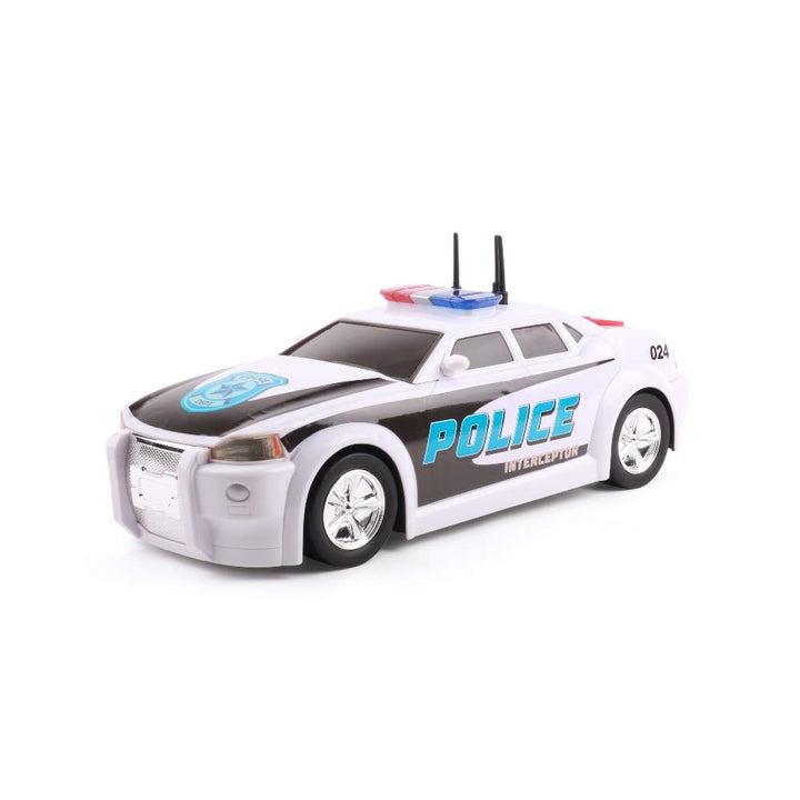 Mighty Fleet Rescue Force Police Cruiser Toy: Realistic Lights & Sound Effects, Durable Plastic & Batteries Included - Ages 3+