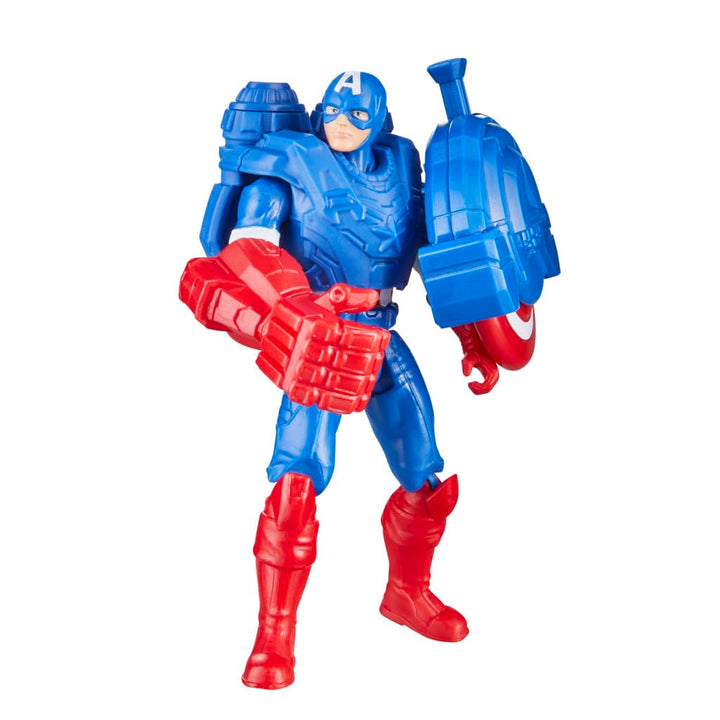 Marvel Epic Hero Series Battle Gear Captain America Action Figure, 4-Inch, Avengers Super Hero Toys for Kids Ages 4 and Up Captain America (Battle Gear)