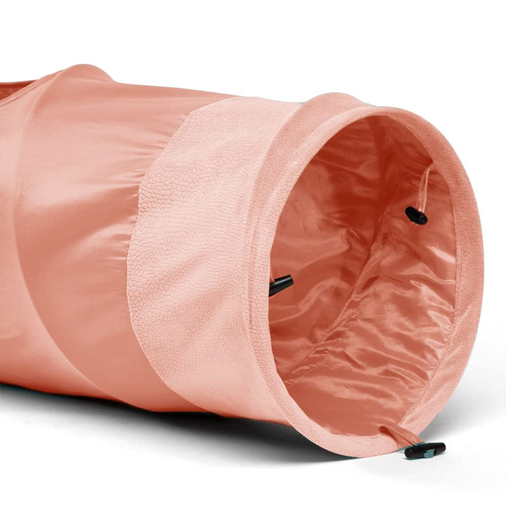 Best Friends by Sheri Ilan Oxford Cat Tunnel for Indoor Cats in Rose with Ball Toy, 36" x 10"