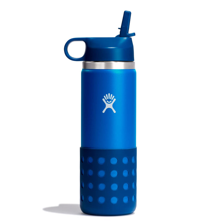 Hydro Flask Kids Wide Mouth Straw Cap And Boot Lake 20 Oz