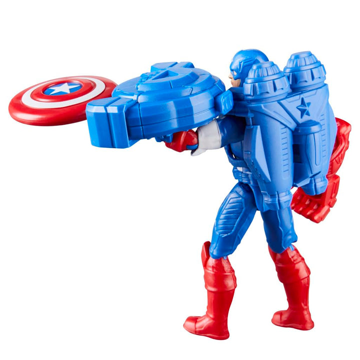 Marvel Epic Hero Series Battle Gear Captain America Action Figure, 4-Inch, Avengers Super Hero Toys for Kids Ages 4 and Up Captain America (Battle Gear)