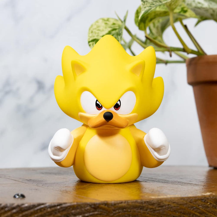 TUBBZ Sonic The Hedgehog Super Sonic Collectable Duck Vinyl Figure - Official Sonic The Hedgehog Merchandise - TV Movies & Games Sonic - Super Sonic