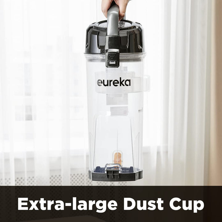 EUREKA PowerSpeed Lightweight Powerful Upright Vacuum Cleaner for Carpet and Hard Floor, Pet Turbo, Black,Yellow NEU181D w/ Pet Tool