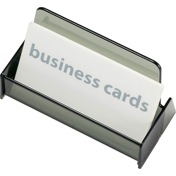 Officemate Business Card Holder, Holds Up to 50 Cards, Smoke (97833)