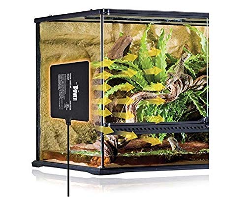 iPower 6 by 8-Inch 8 Watts Reptile Heating Mat with Temperature Controller Under Tank Warmer Terrarium Heat Pad for Reptiles and Amphibians, Black