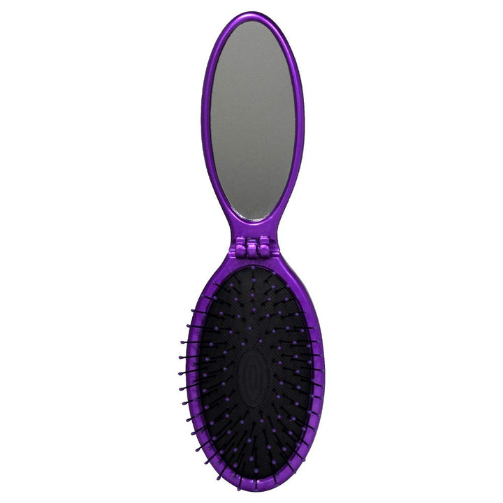 Wet Brush Mini Pop and Go Detangler, Exclusive Ultra-soft IntelliFlex Bristles, Purple, 1 Count