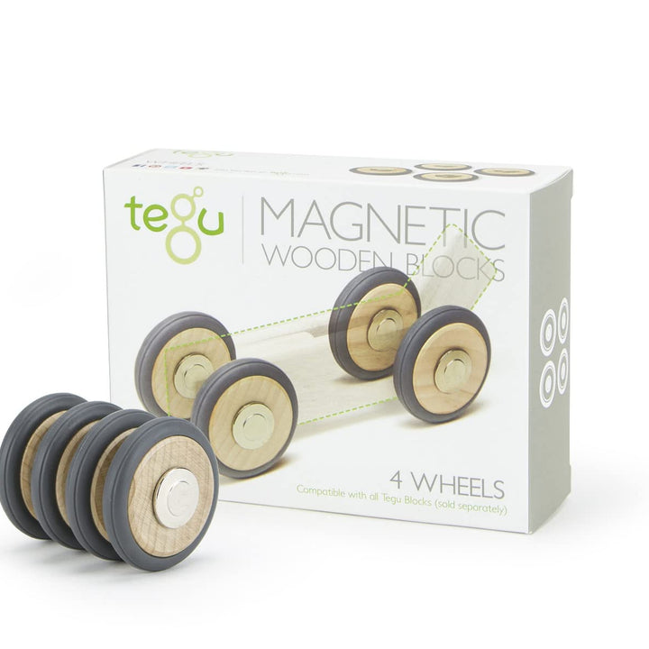 4 Pack Tegu Magnetic Wooden Wheels