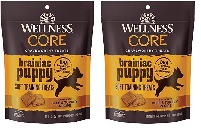 Wellness CORE Soft Tiny Trainers (Previously Petite Treats), Natural Grain-Free Dog Treats for Training, Made with Real Meat, No Artificial Flavors (Turkey & Pomegranate, 6 Ounce Bag) Turkey 6 Ounce (Pack of 1)