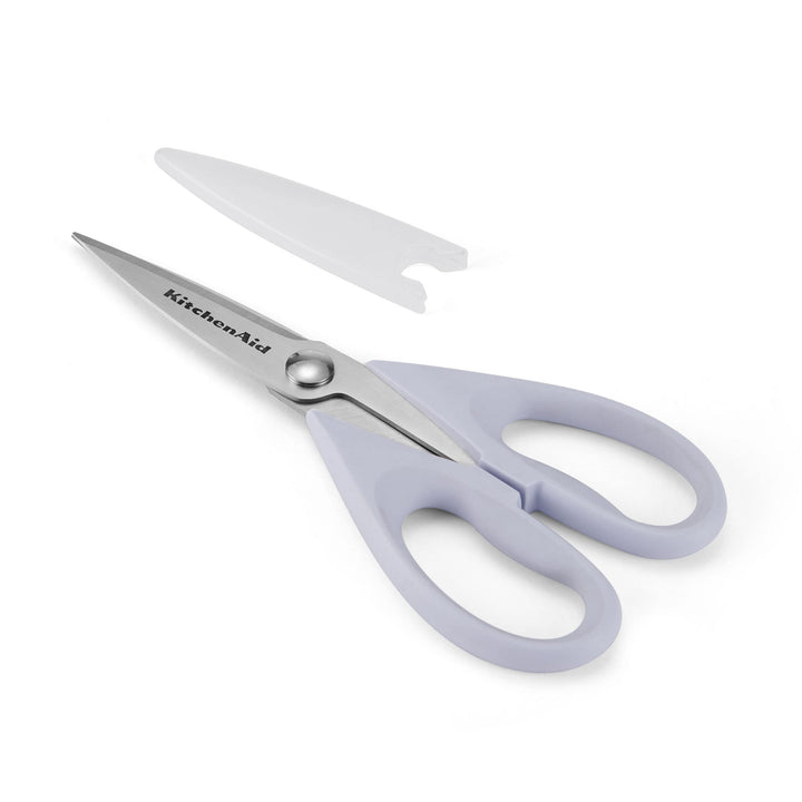 KitchenAid All Purpose Kitchen Shears with Protective Sheath for Everyday use, Dishwasher Safe Stainless Steel Scissors with Comfort Grip, 8.72-Inch, Lavendar Cream