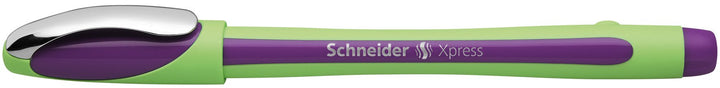 Xpress Premium Fineliner, 0.8 mm Porous Point, Light Green Barrel, Violet Ink, Box of 10 (190008),Purple