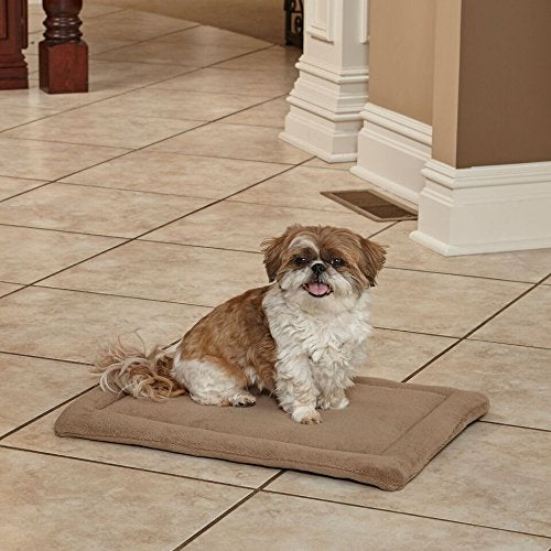 MidWest Homes for Pets Deluxe Micro Terry Pet Bed, Dog Bed & Crate Mat, Taupe, 23.0" L x 18.0" W x 1.2" Th 23.0"L x 18.0"W x 1.2"Th