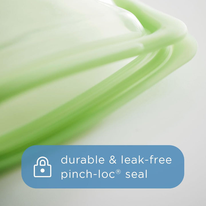 Stasher Platinum Silicone Food Grade Reusable Storage Bag, Clear (Stand-Up Mid) | Reduce Single-Use Plastic | Cook, Store, Sous Vide, or Freeze | Leakproof, Dishwasher-Safe, Eco-friendly | 56 Oz