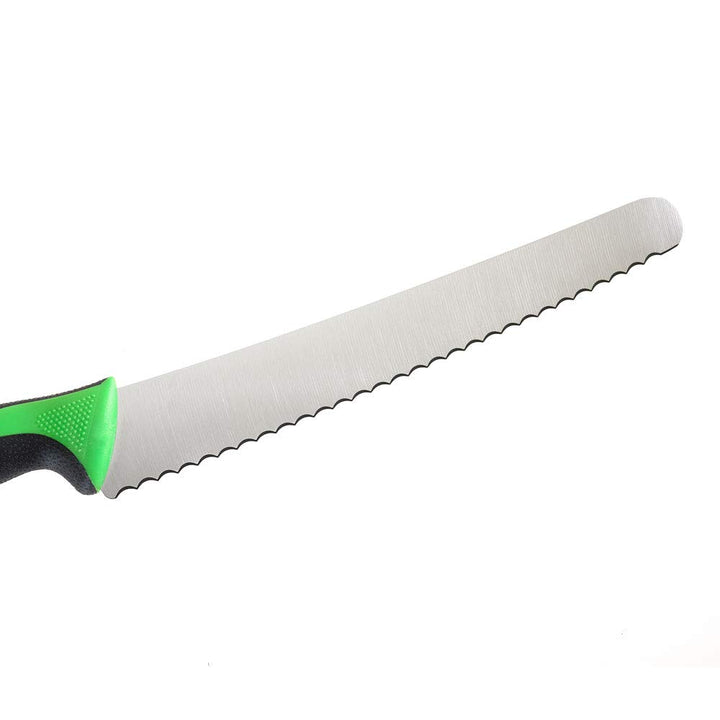 Mercer Culinary Millennia Colors Bread Knife, 10-Inch Wavy Edge Wide, Green Wide Wavy Edge Bread Knife 10" Bread Knife (Wavy Edge Wide)