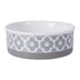 Bone Dry Lattice Pet Bowl, Removable Silicone Ring Creates Non-Slip Bottom for Secure Feeding & Less Mess, Microwave & Dishwasher Safe, Single Dish, Medium 6x2", Gray Single Dish, Medium 6x2"