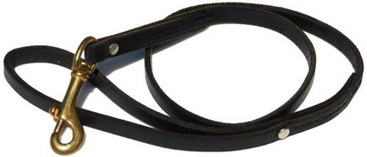 Standard Leather Leash, 3-Feet x 1/2-Inch, Black