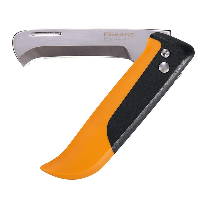 Fiskars 340140-1001 Folding Produce Harvesting Knife, Orange/Black Folding Harvesting Knife