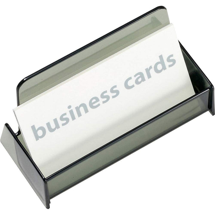 Officemate Business Card Holder, Holds Up to 50 Cards, Smoke (97833)