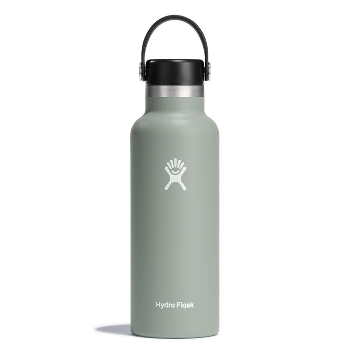 Hydro Flask Stainless Steel Standard Mouth Water Bottle with Flex Cap and Double-Wall Vacuum Insulation 18 Oz Agave