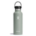 Hydro Flask Stainless Steel Standard Mouth Water Bottle with Flex Cap and Double-Wall Vacuum Insulation 18 Oz Agave